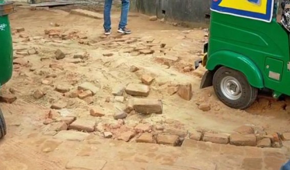 GB hospital's emergency road in deplorable condition GB hospital's emergency road in deplorable condition